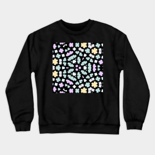 Kaleidoscope Of Pastel Hearts Pattern Crewneck Sweatshirt